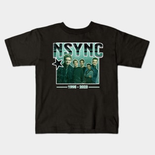 Nsync Green Vintage 90s Kids T-Shirt